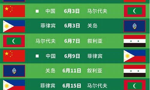 国足世预赛赛程更新时间表_国足世预赛赛程更新时间表格